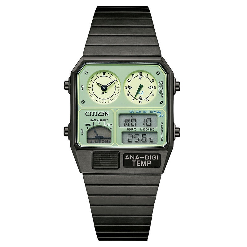 【Citizen 星辰】 ANA-DIGI TEMP 限定款 JG2147-85X 日期星期顯示 計時 雙顯 手錶 -
