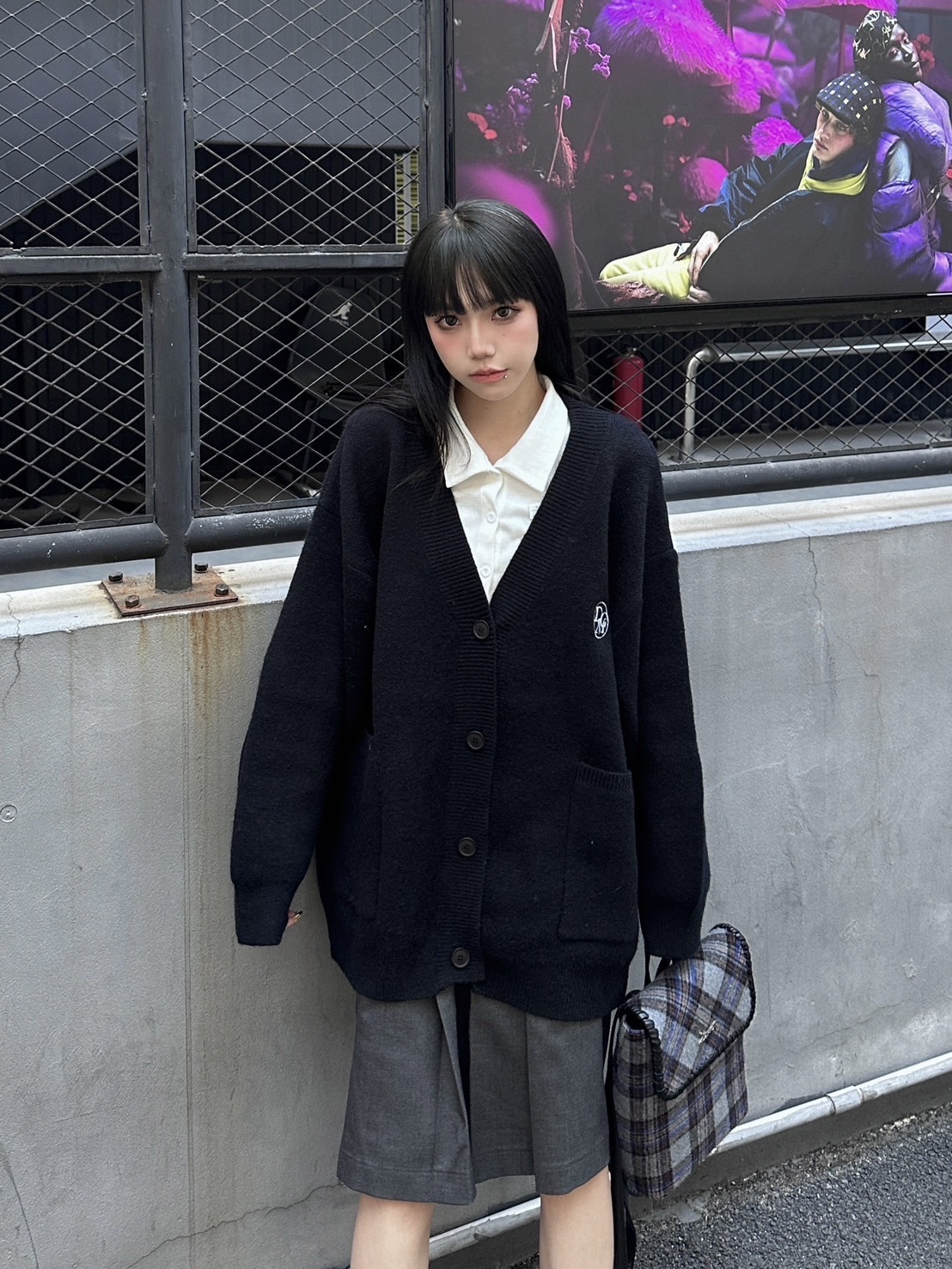 (goal)  DCM 刺繡logo厚磅 針織外套