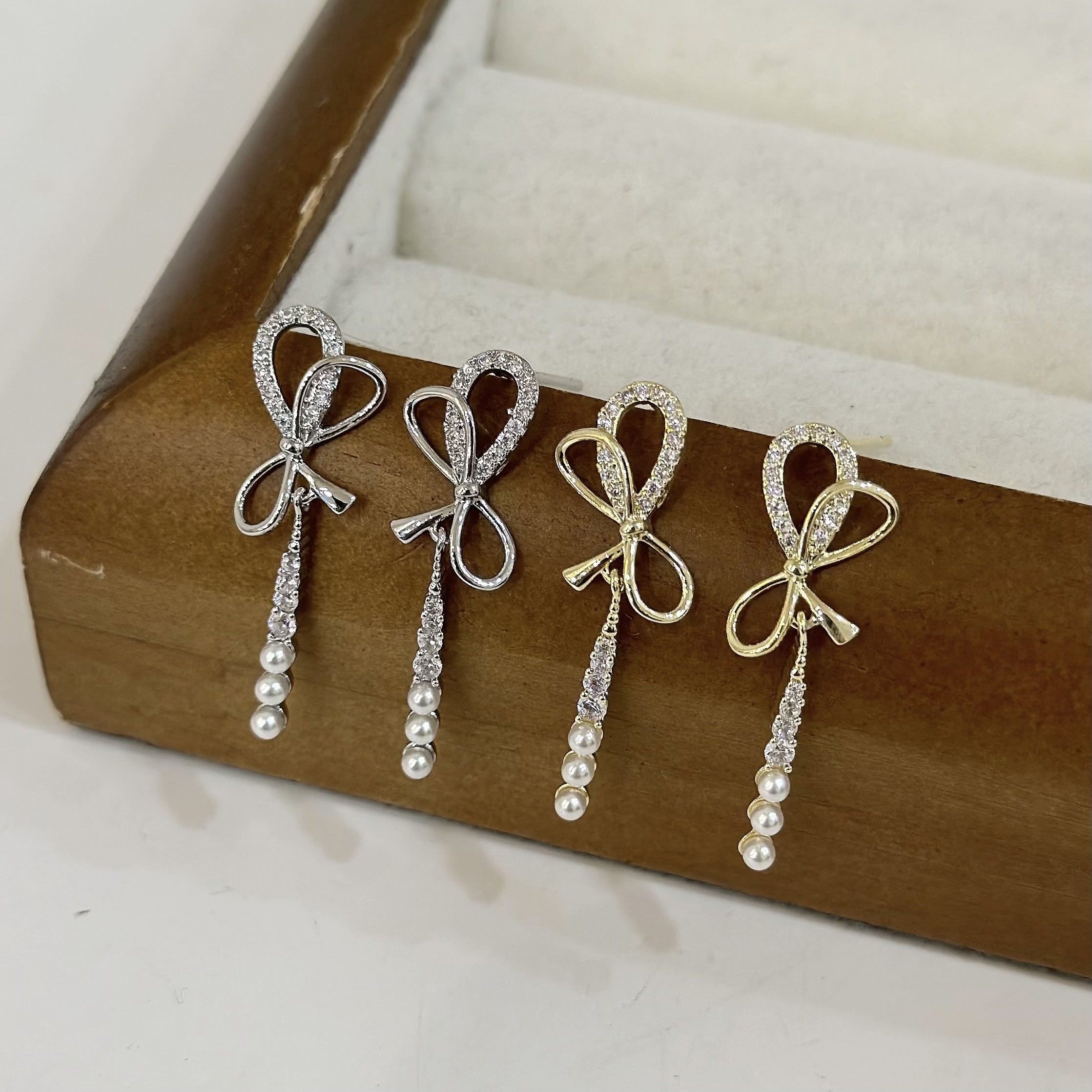 509排鑽蝴蝶結珍珠垂吊