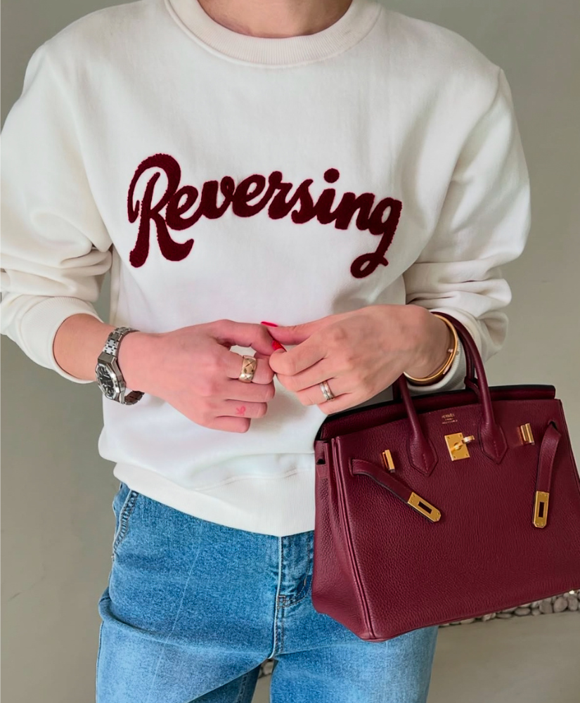 [現貨] Reversing 休閒大學T [ 黑底白字 / Free ]