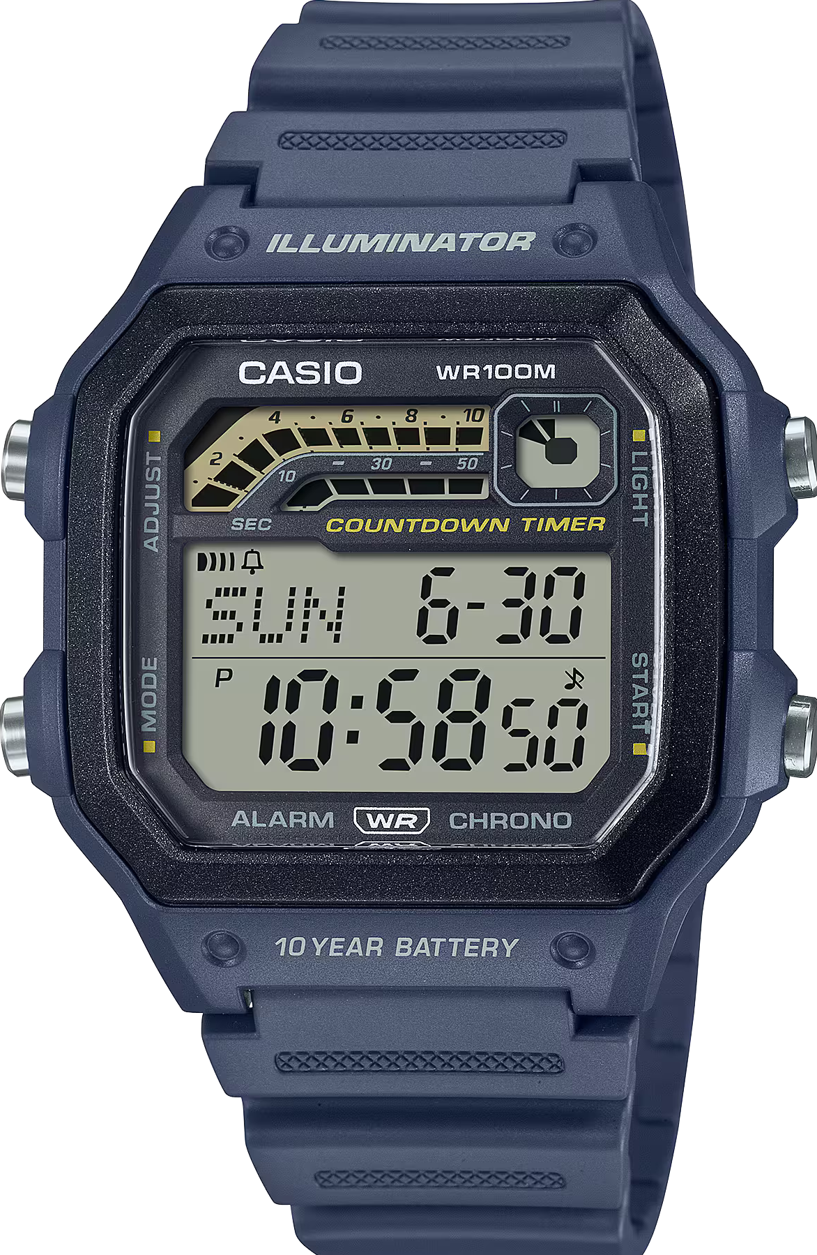 萬年鐘錶 - 卡西歐  CASIO  跑步訓練數位顯示電子錶  WS-1600H-2AV   錶徑 42.1MM