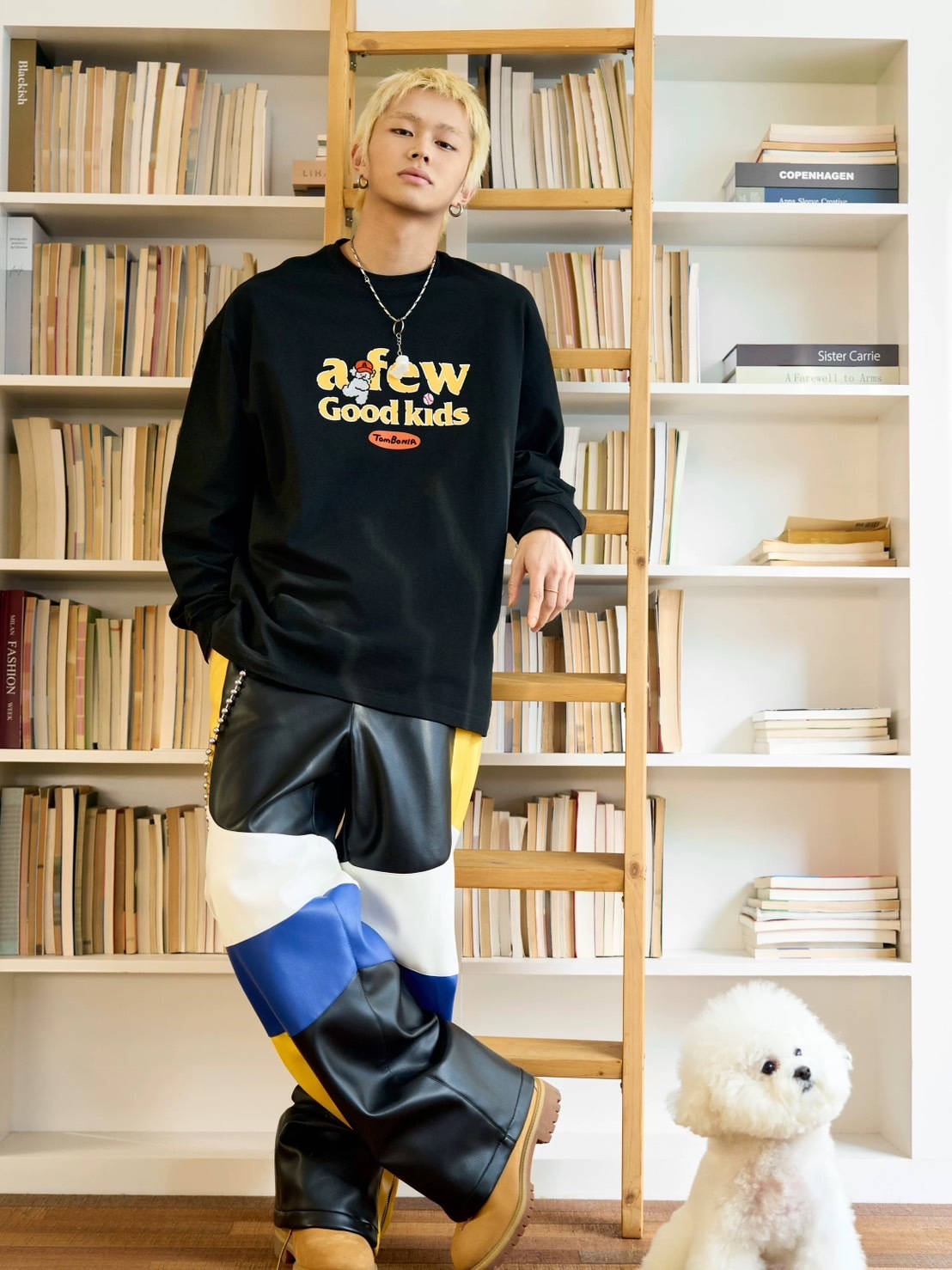 AFGK x Tombonia 滑冰小狗圓領長袖T  A FEW GOOD KIDS