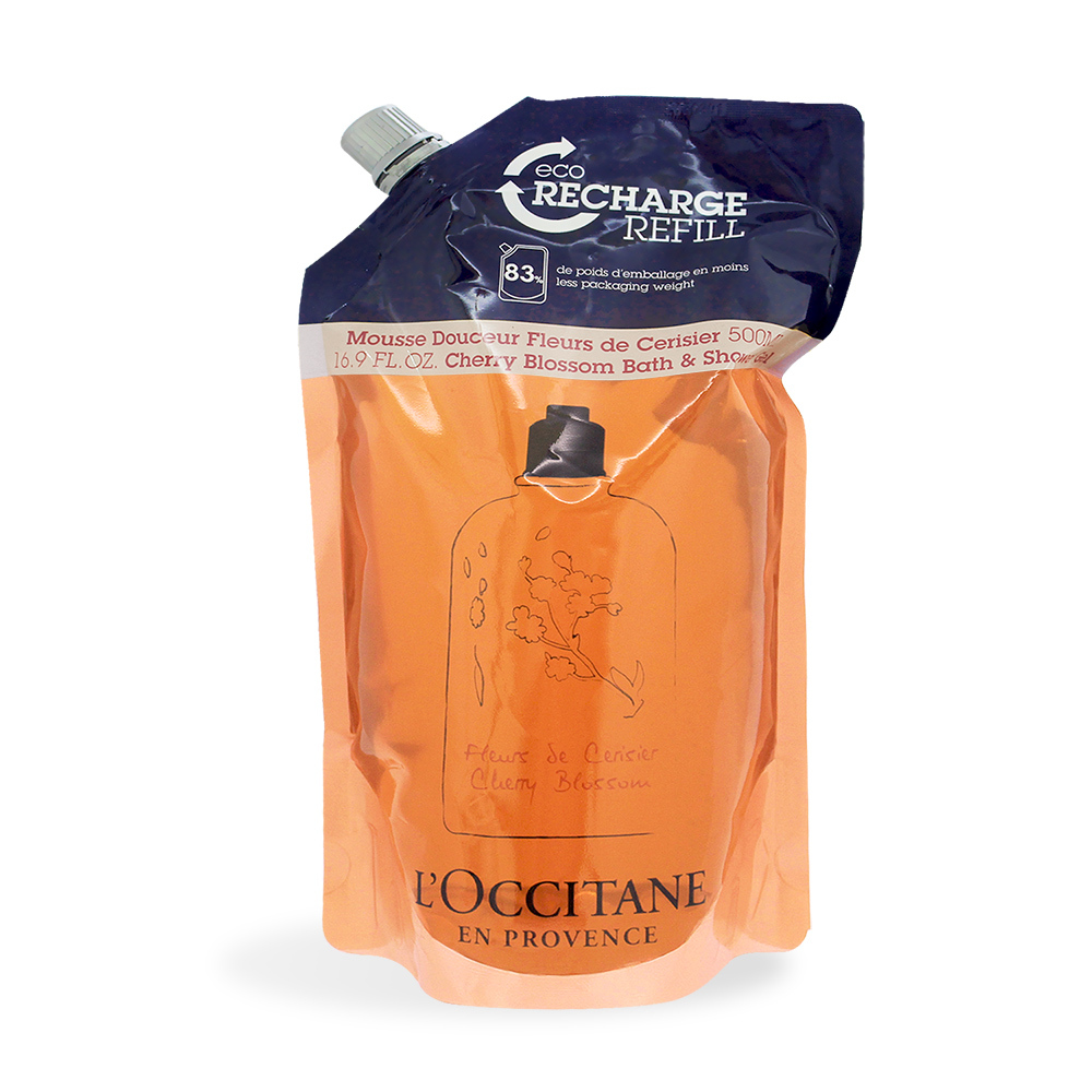 L'OCCITANE 歐舒丹 櫻花沐浴膠補充包(500ml)-百貨公司貨
