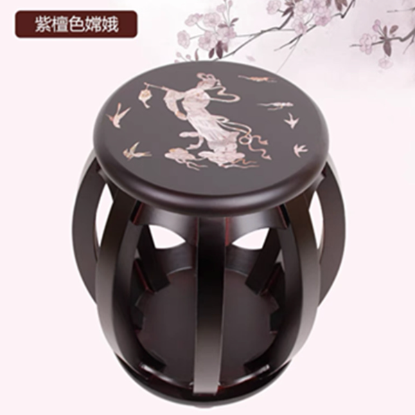 Hotly recommended guzheng round stool (color: rosewood Chang'e) (size: height 43CM*board 30CM)