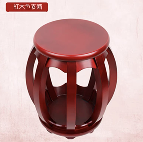 Hot-recommended guzheng round stool (color: mahogany pigmented surface) (size: height 43CM*board 30CM)