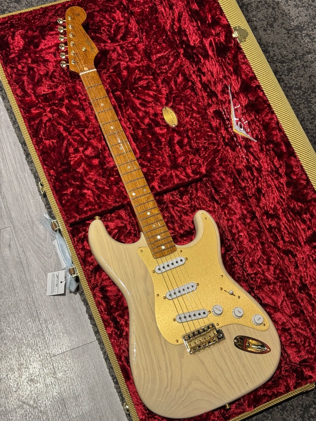 Fender CS LTD ROASTED 54 STRAT DLX CC W/GOLD HW 3A BMN VBL 【宛伶樂器】
