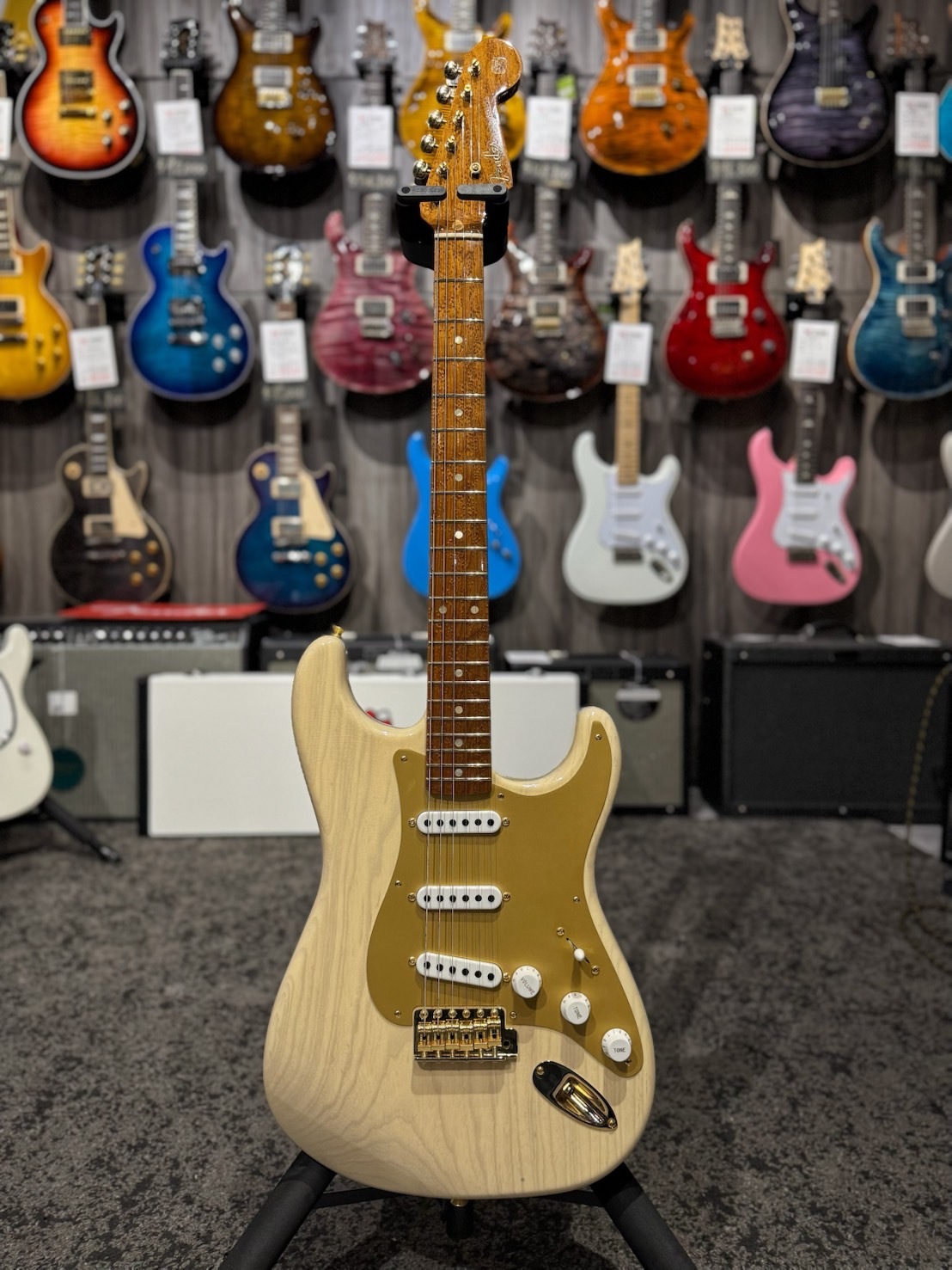 Fender CS LTD ROASTED 54 STRAT DLX CC W/GOLD HW 3A BMN VBL 【宛伶樂器】