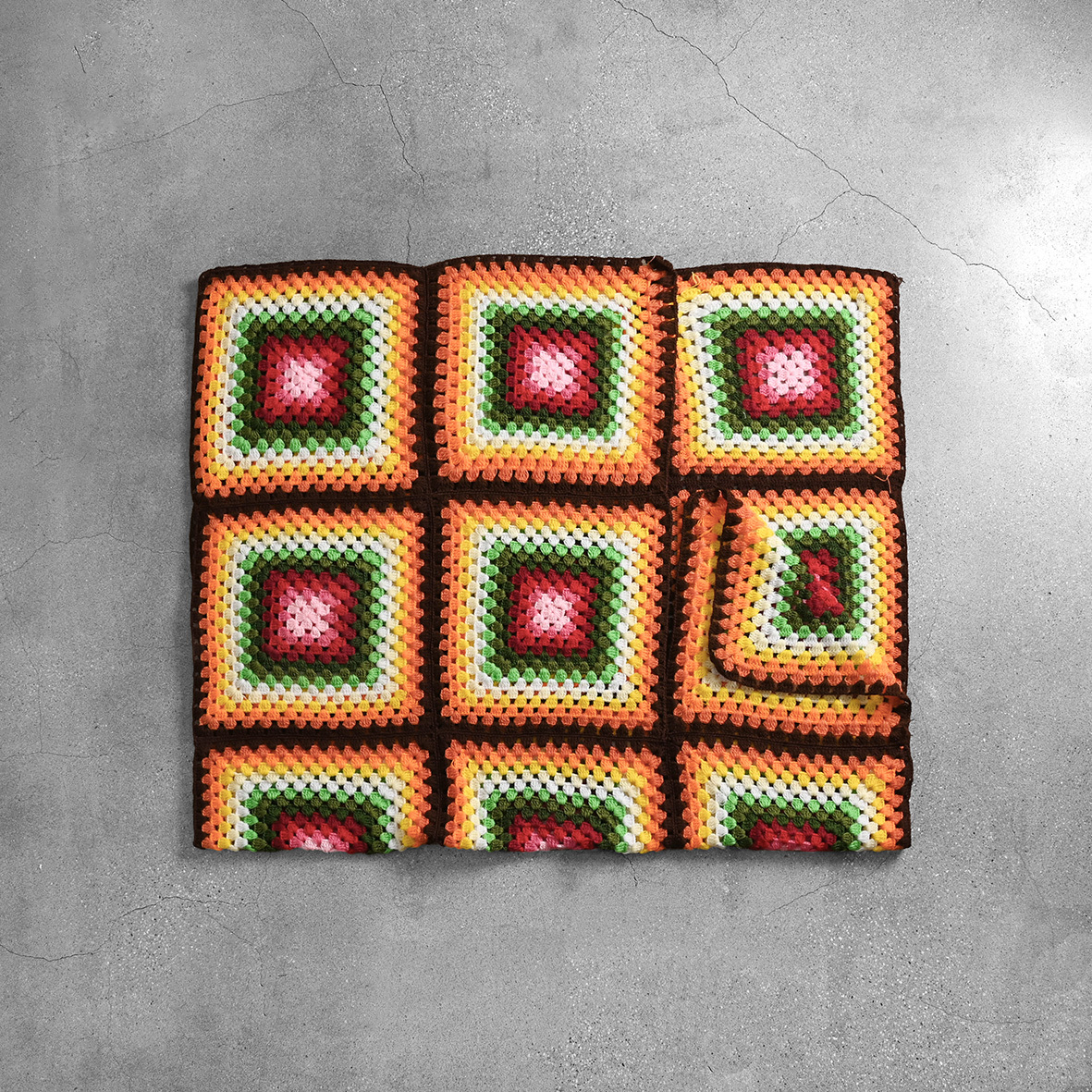 Vintage 早期手工針織毯