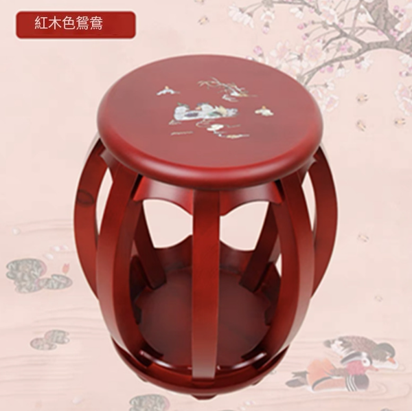 Hotly recommended guzheng round stool (color: mahogany color) (size: height 43CM*board 30CM)