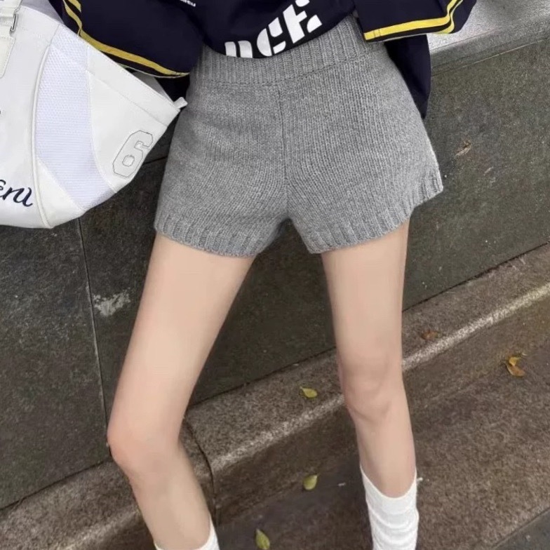 多色柔軟針織短褲/三色