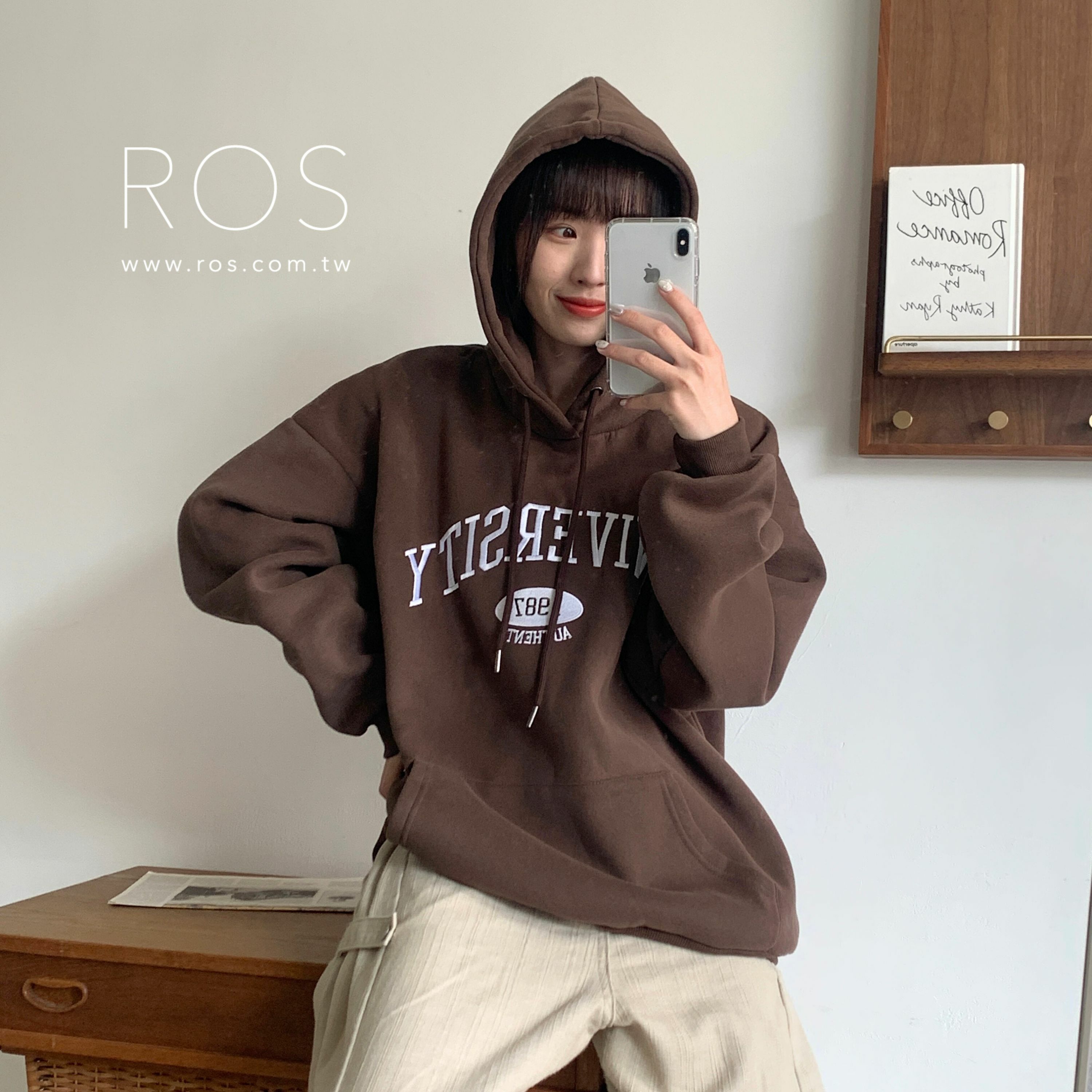 University刺繡帽T(3colors)