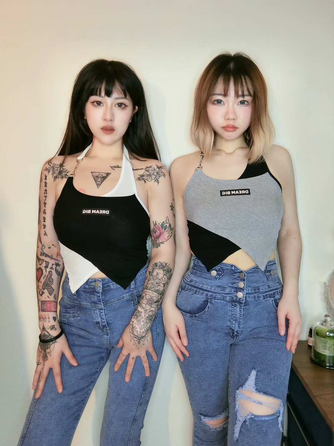 加大美式甜酷辣妹掛脖吊帶小背心🍭自訂款