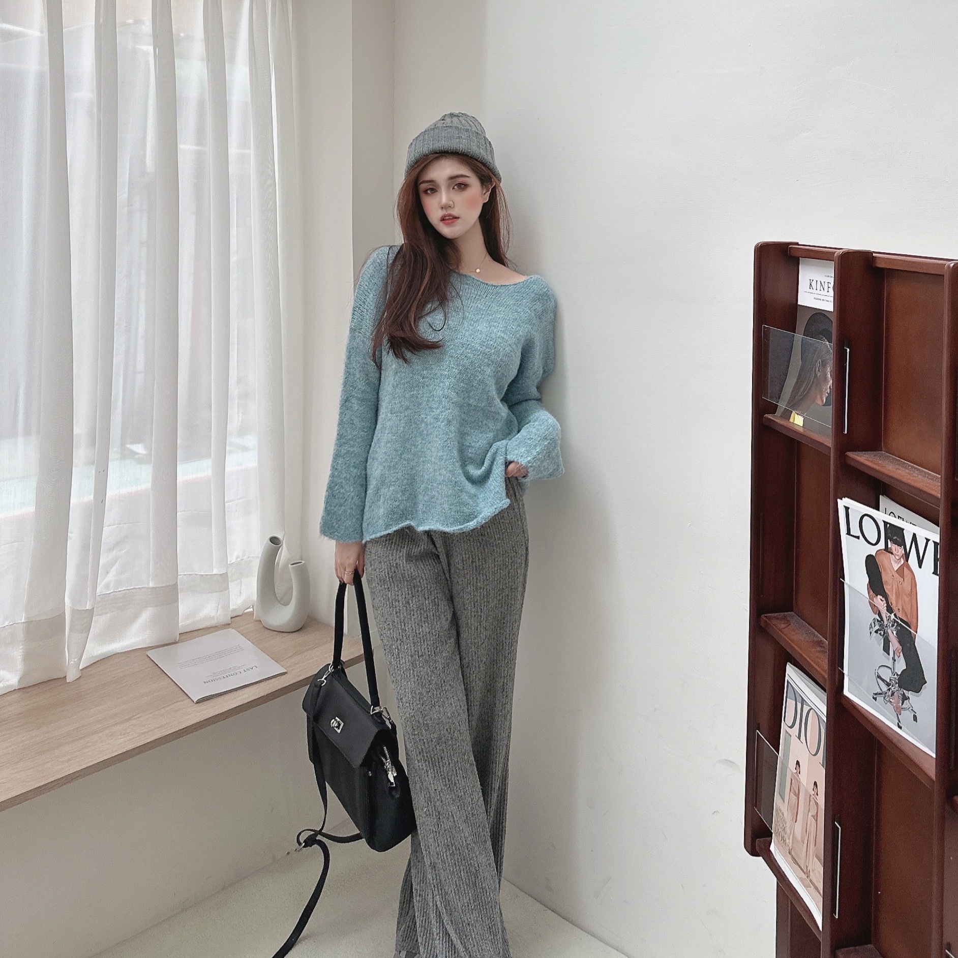 慵懶暖呼呼羊毛針織毛衣/三色