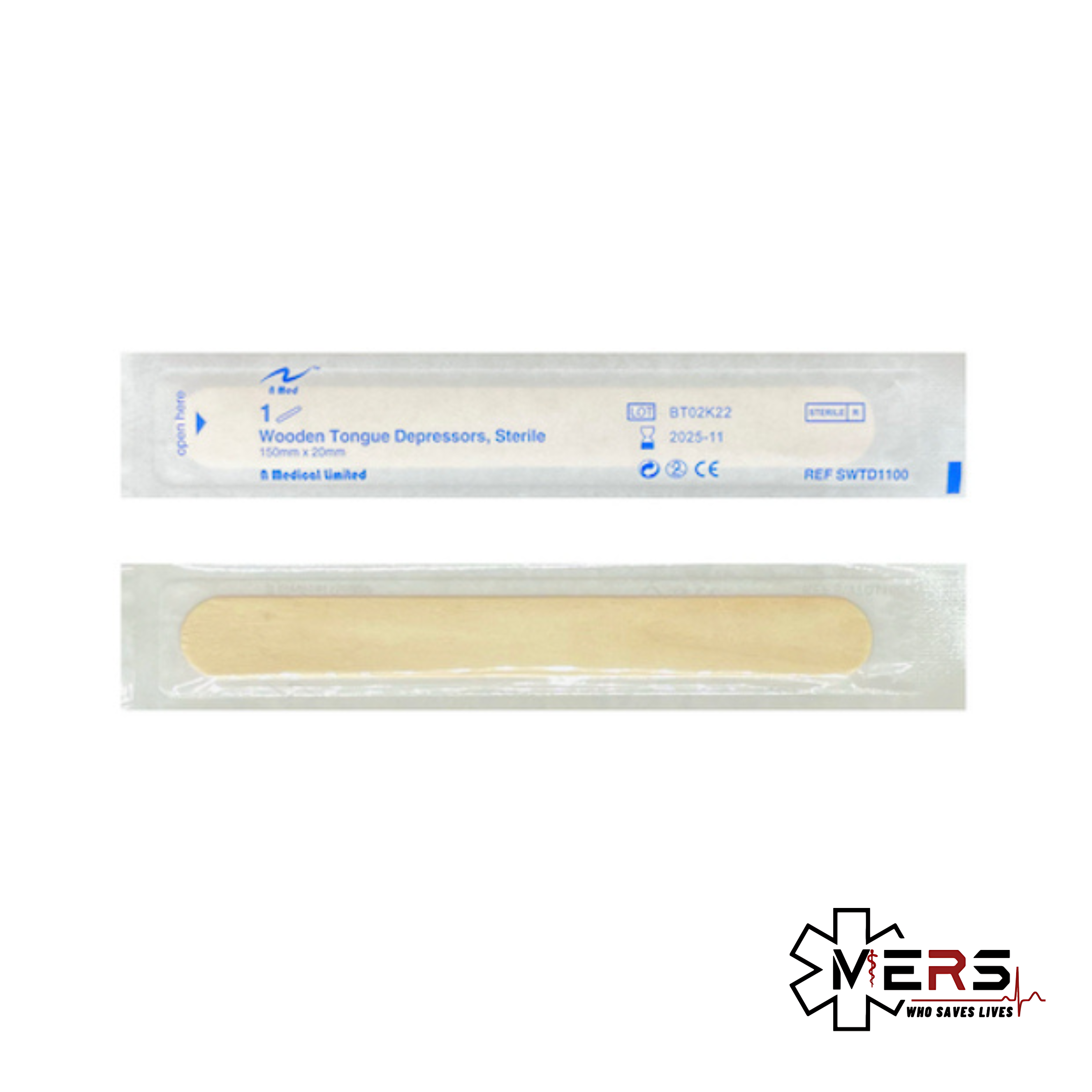 N Medical 獨立包裝木製壓舌棒 (無菌)