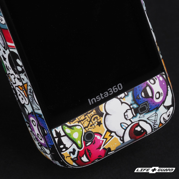 Insta360 X4 相機貼膜按鍵特寫展示圖