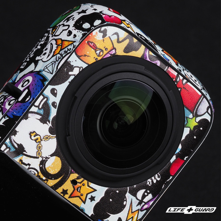 LIFE+GUARD Insta360 X4 貼膜質感特寫，LIFE+GUARD 設計風格