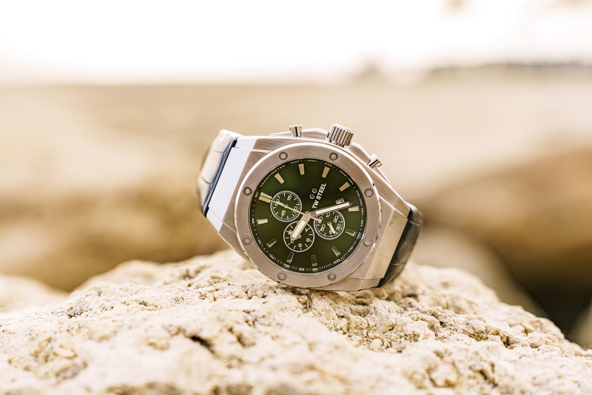 TW Steel CEO TECH 全鋼綠面計時碼錶 CE4101