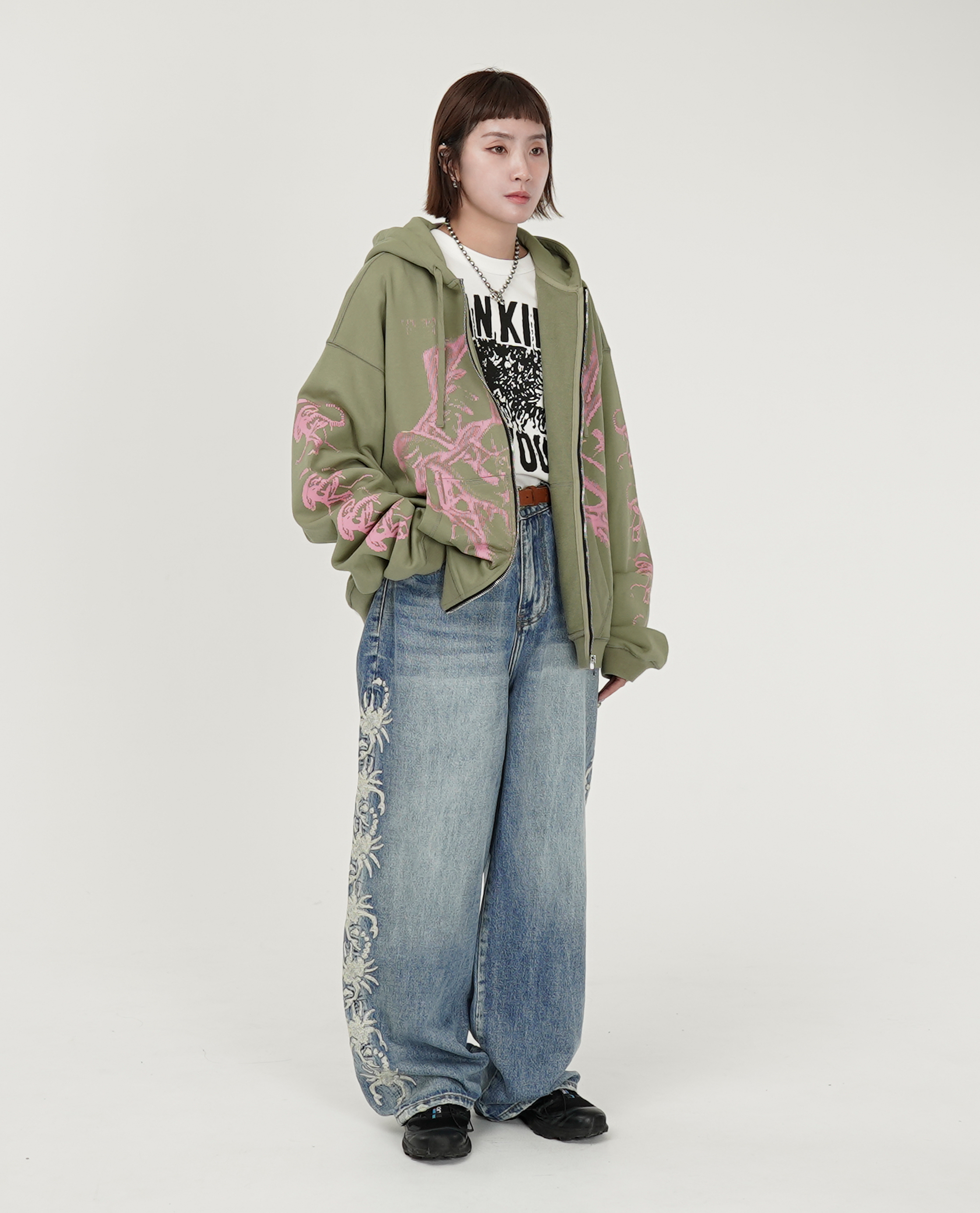 Life Is Unfair Stripe Scorp Jeans - 24FW