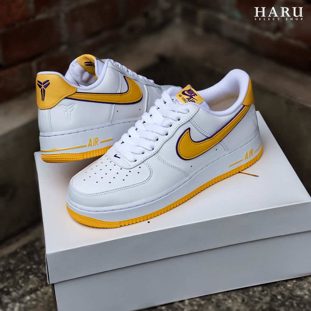 Kobe Bryant x Nike Air Force 1 Low Varsity Maize and Varsity Purple 白黃 湖人隊配色 FZ1151-100