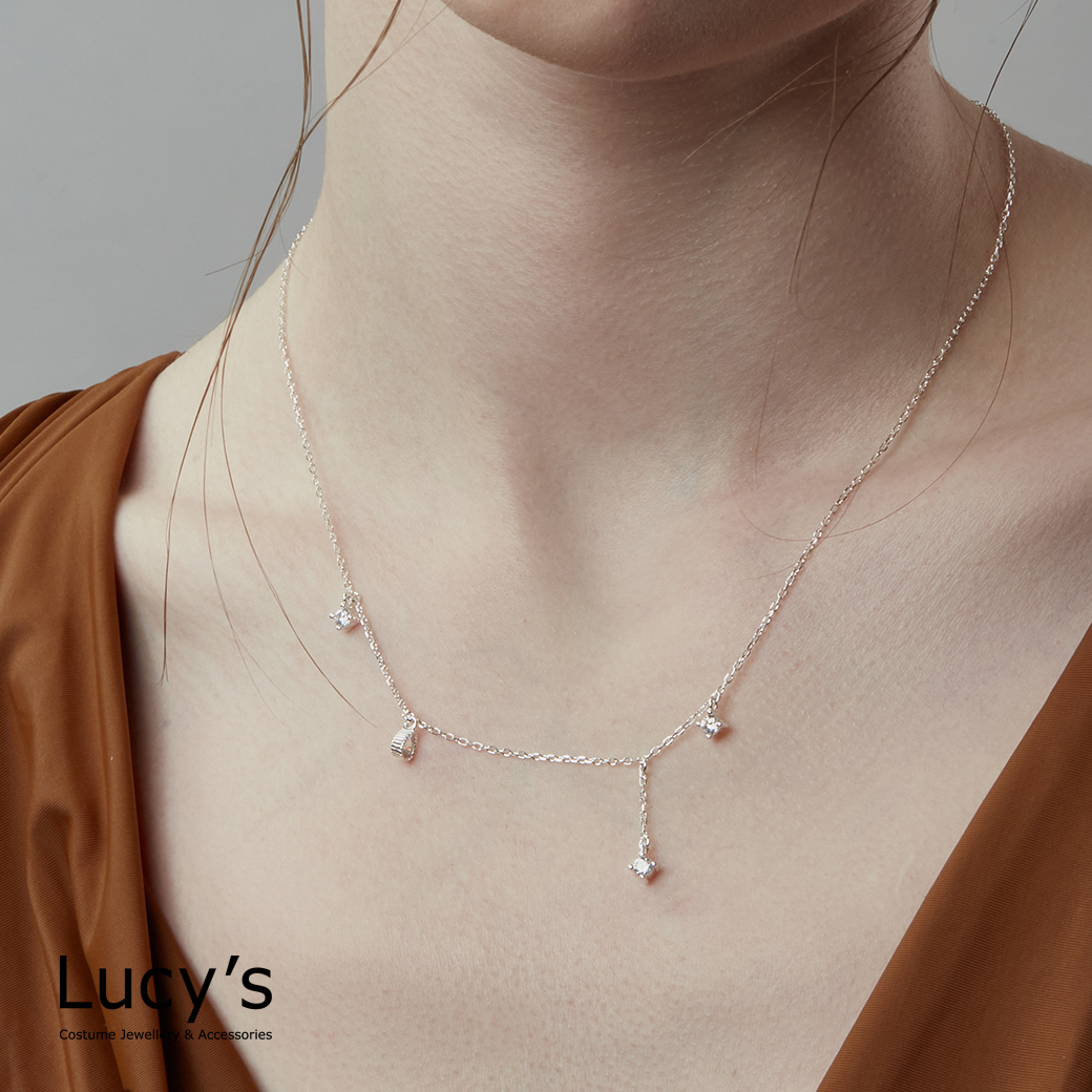 925純銀 幾何光點 項鍊 (115644)