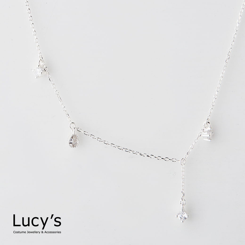 925純銀 幾何光點 項鍊 (115644)