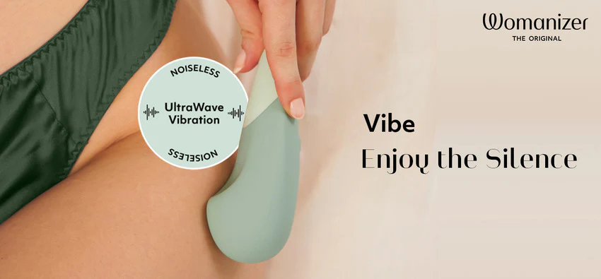 Womanizer Vibe UltraWave Clitoral Vibrator - Sage Green