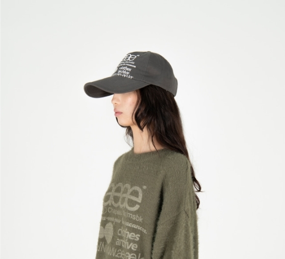 aeae WEB LOGO 5 片 棒球帽 鴨舌帽 木炭灰