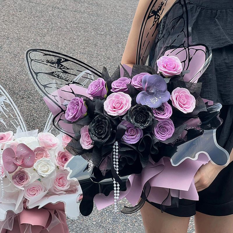 Elegant Butterfly Romance Rose Bouquet