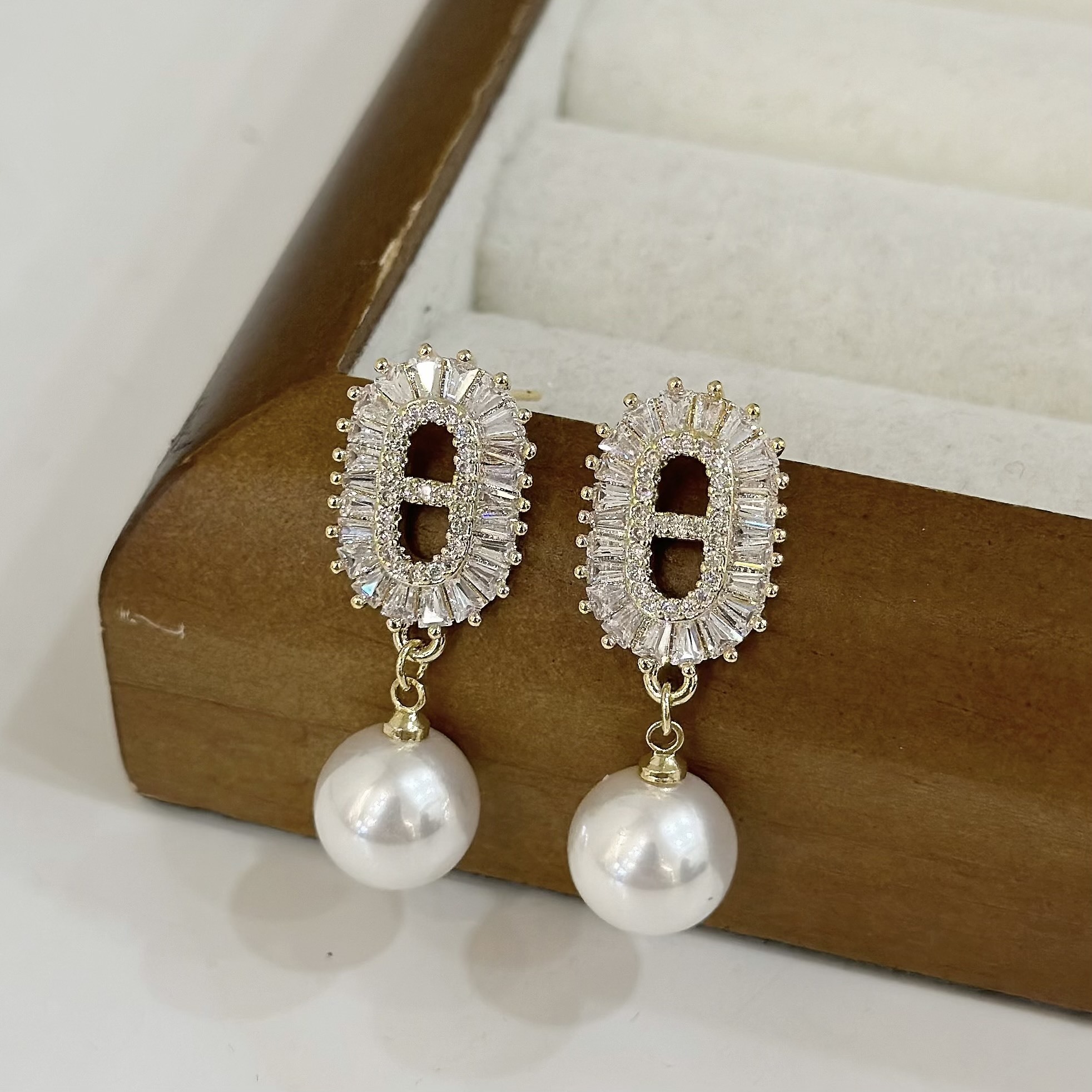 49鋯石豬鼻珍珠垂吊