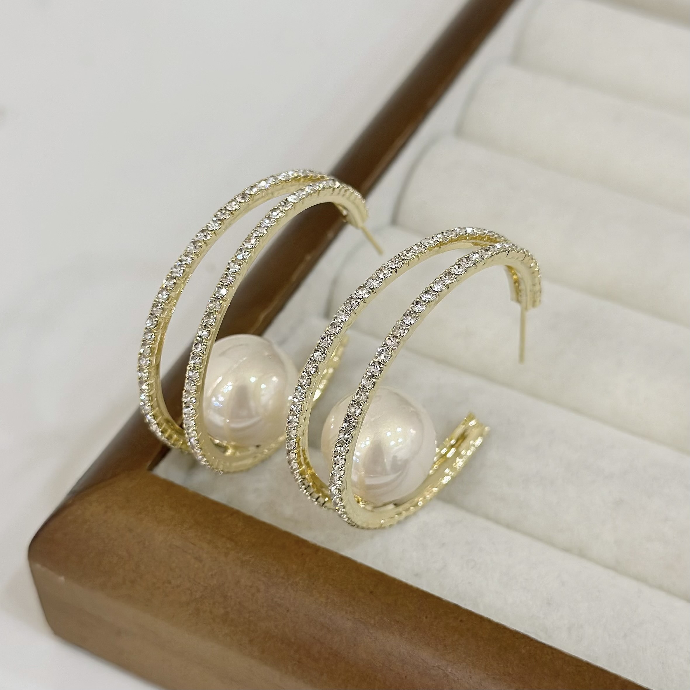 51排鑽雙層珍珠大款C字圈