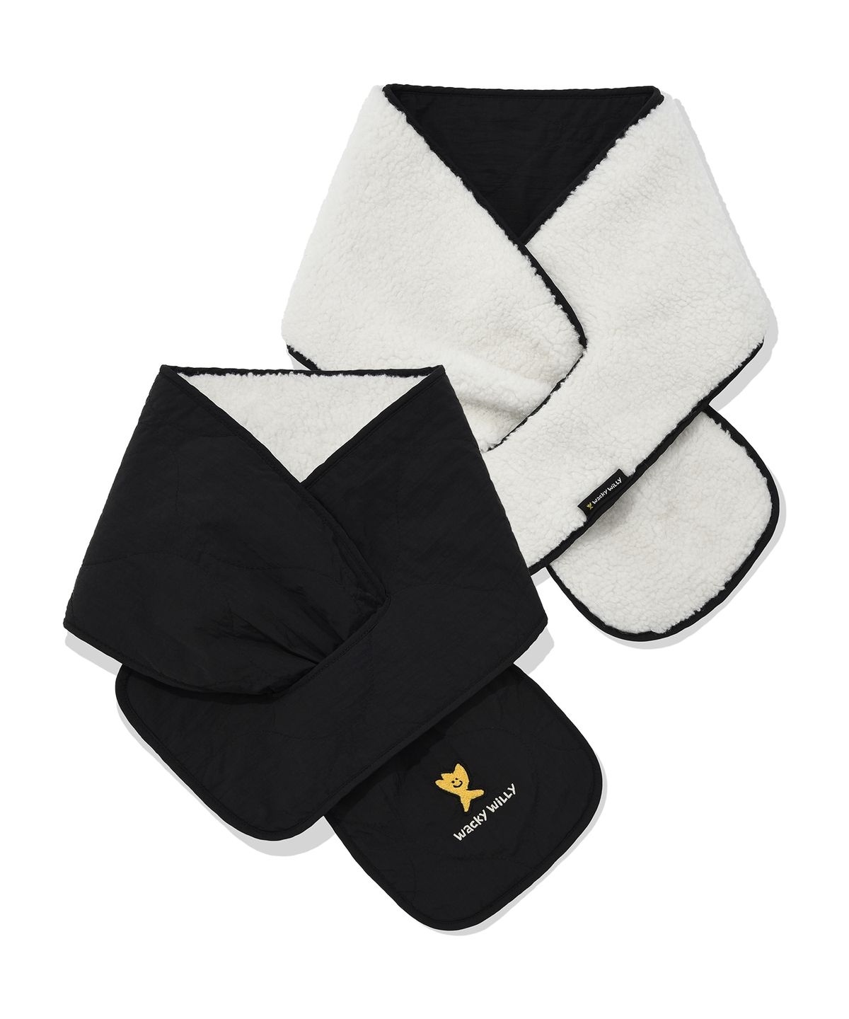 【代購】Wacky Willy 小飛人 Quilted reversible 毛絨 雙面 圍巾 圍脖 MG2403MU05