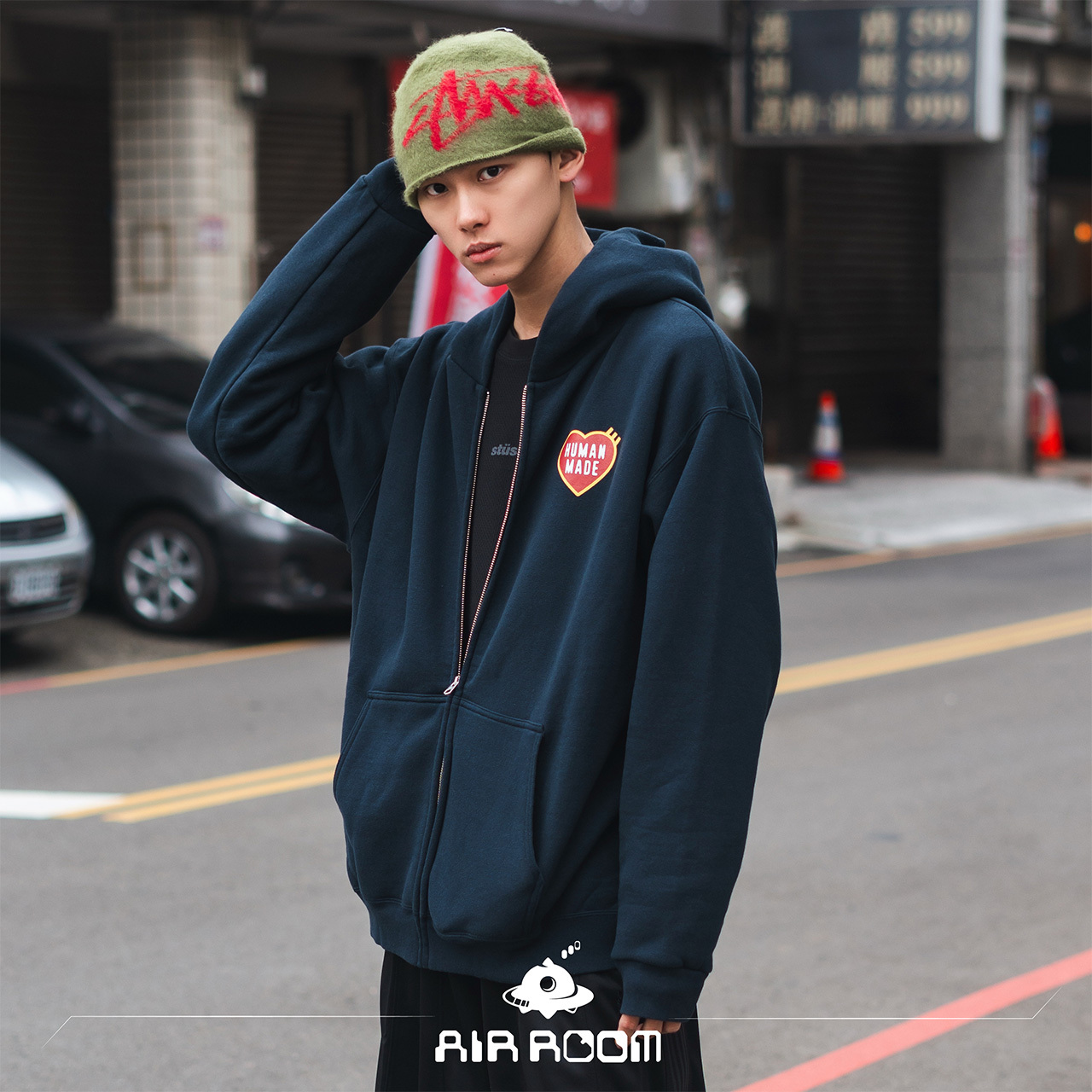 2024AW HUMAN MADE HOODIE 長袖 左胸 愛心 背後字體 連帽 外套 店鋪限定 現貨 HM27CS044