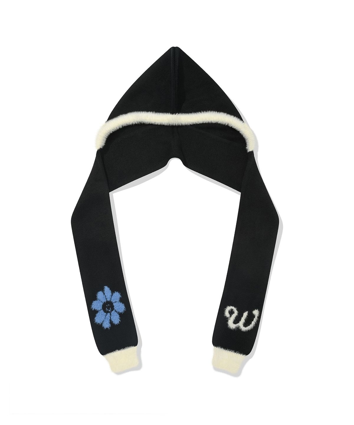 【代購】 Wacky Willy 小飛人 女 Knit Hoodie Muffler 針織 連帽 圍巾 MG2403MU03