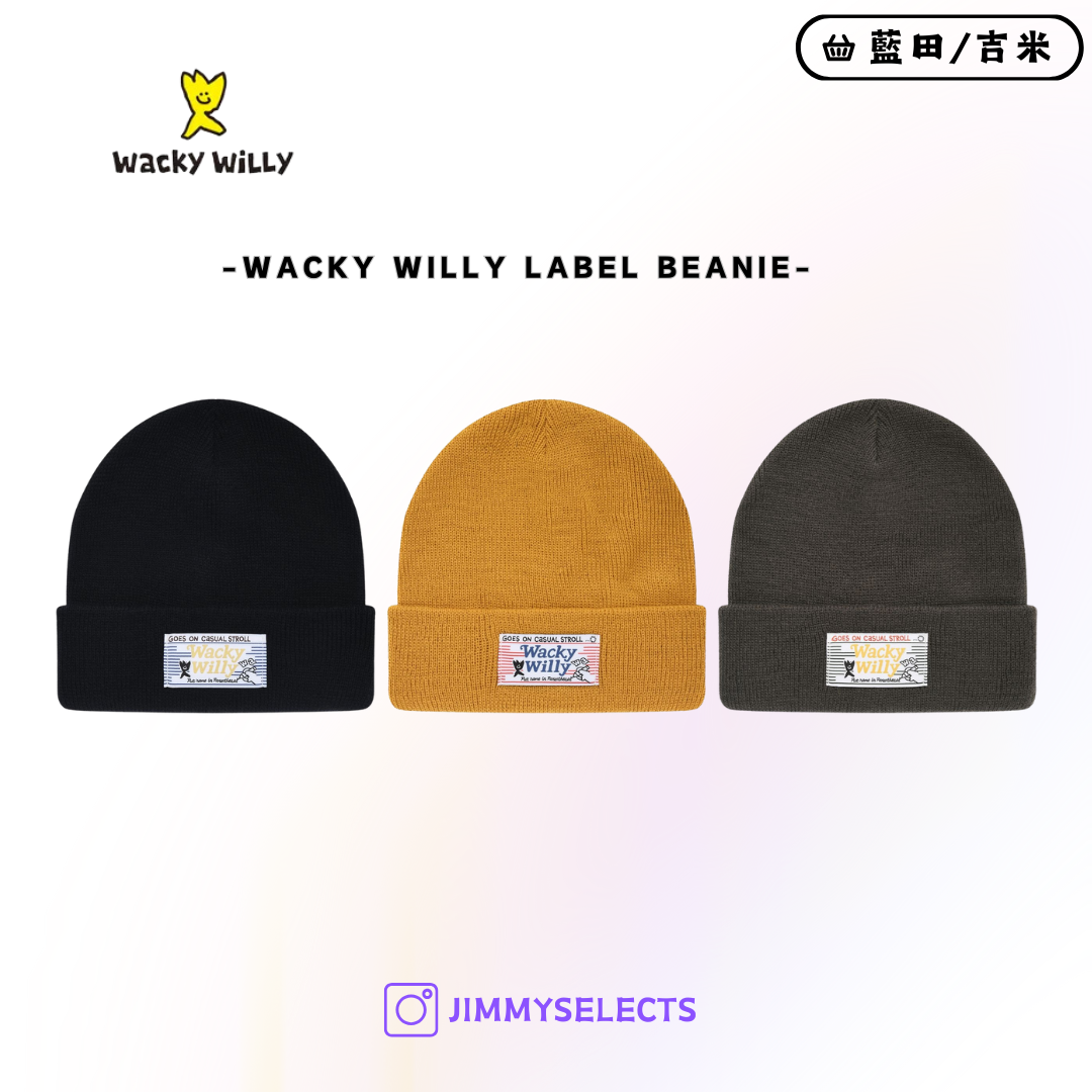 【代購】Wacky Willy 小飛人 Label Beanie 保暖 毛帽 MG2403CA10