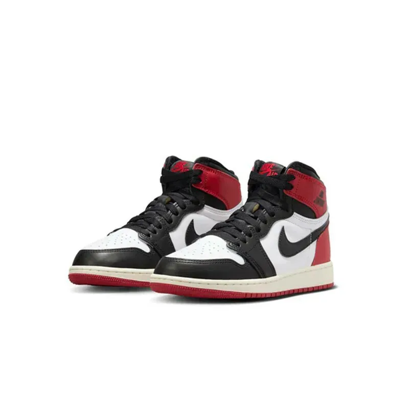 -(A11d)-AIR JORDAN 1 RETRO HIGH OG "BLACK TOE" (GS)喬丹 黑紅 黑頭 - FD1437 106