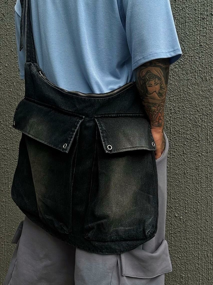 牛仔單肩袋 B348