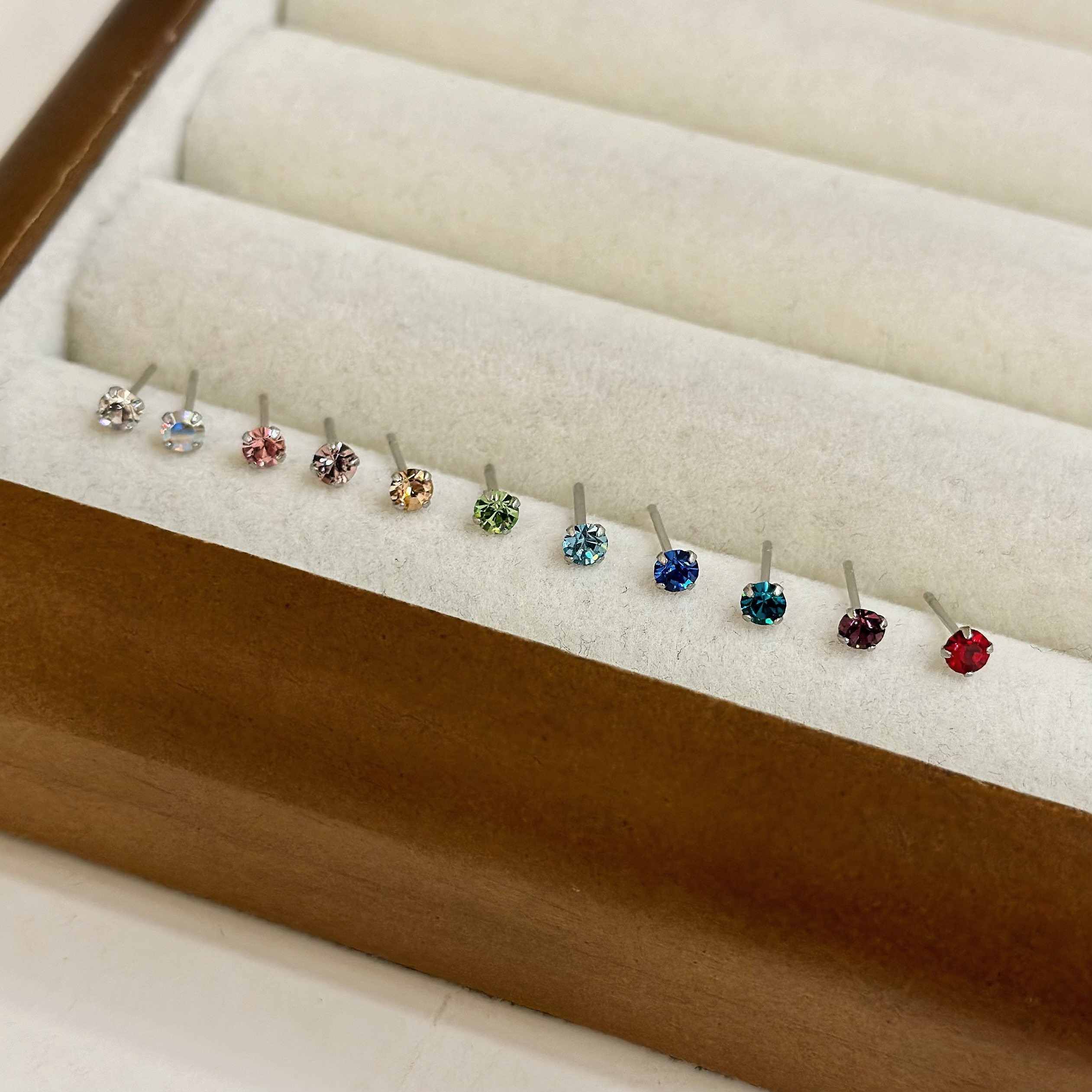 【鈦鋼】單鑽耳針3mm