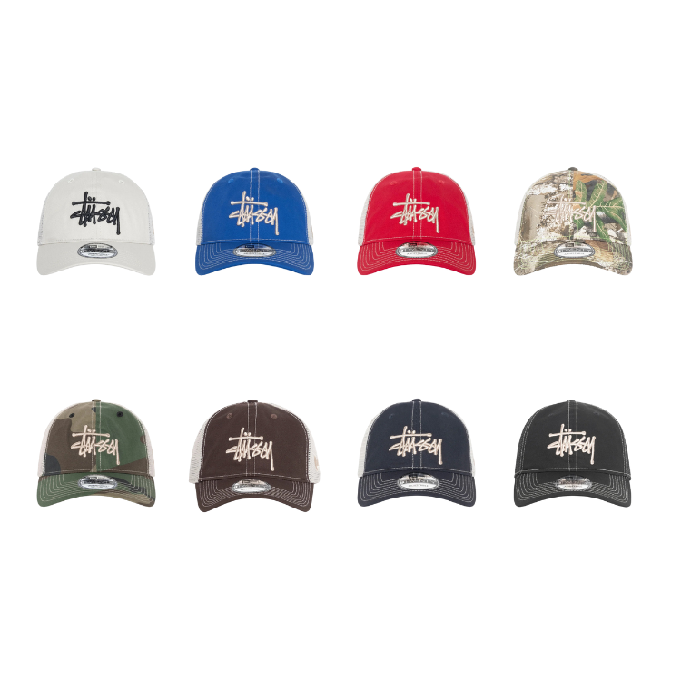 GRAILZ »STUSSY NEW ERA 9TWENTY BASIC TRUCKER 卡車帽網帽帽