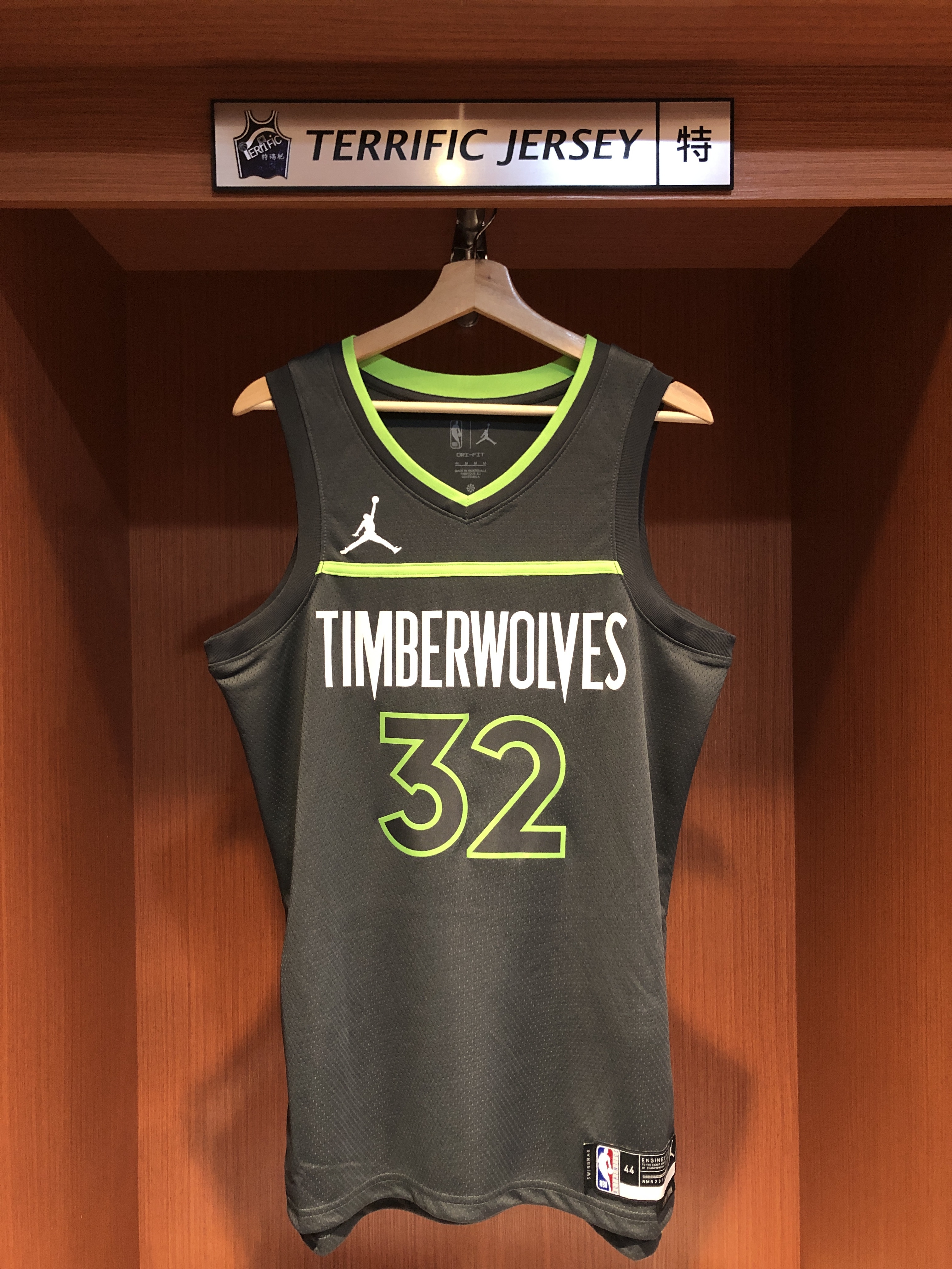NBA球衣 Karl-Anthony Towns 明尼蘇達灰狼綠 Statement Jordan Swingman 球迷版 熱轉印 全新