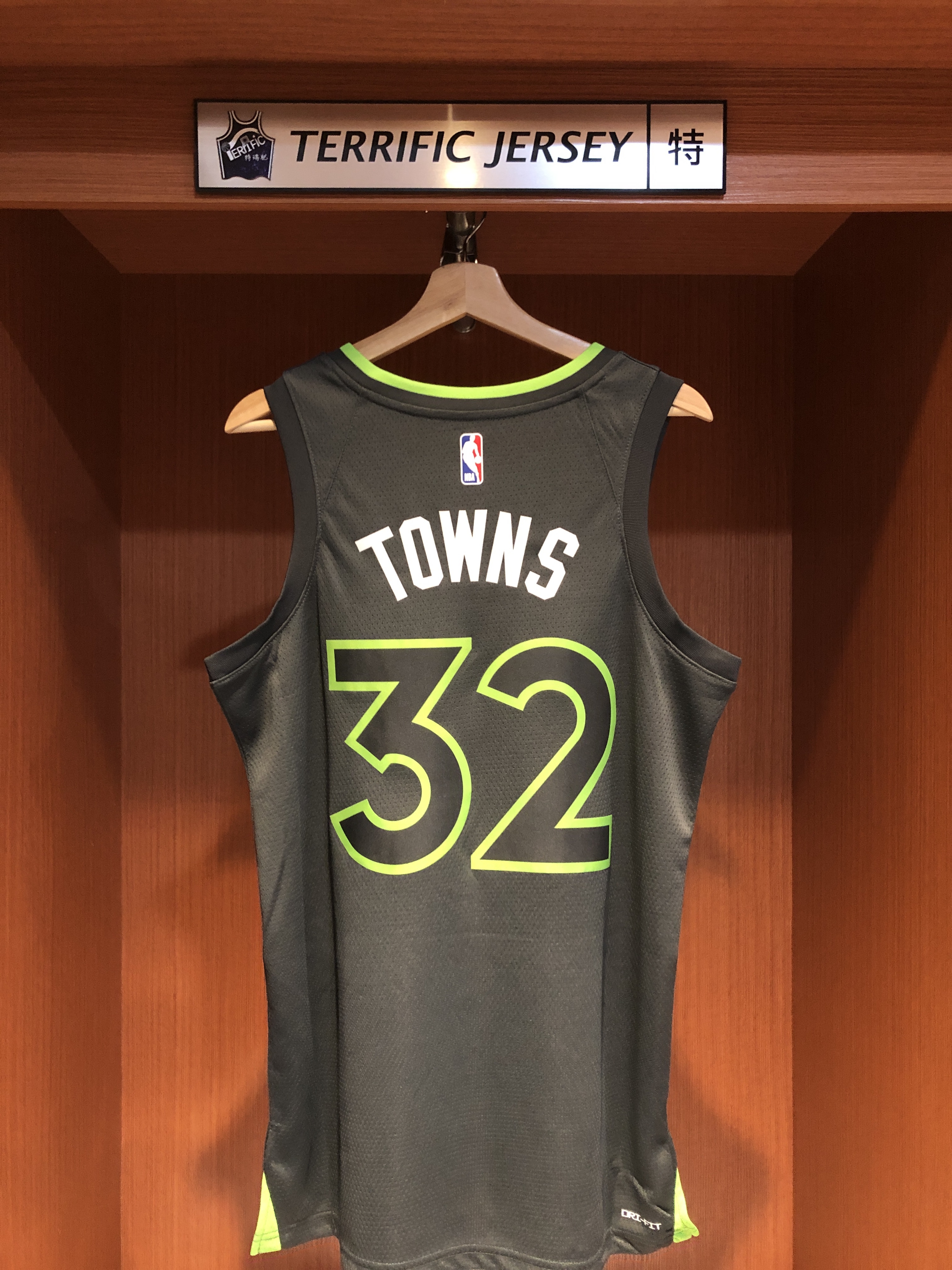 NBA球衣 Karl-Anthony Towns 明尼蘇達灰狼綠 Statement Jordan Swingman 球迷版 熱轉印 全新