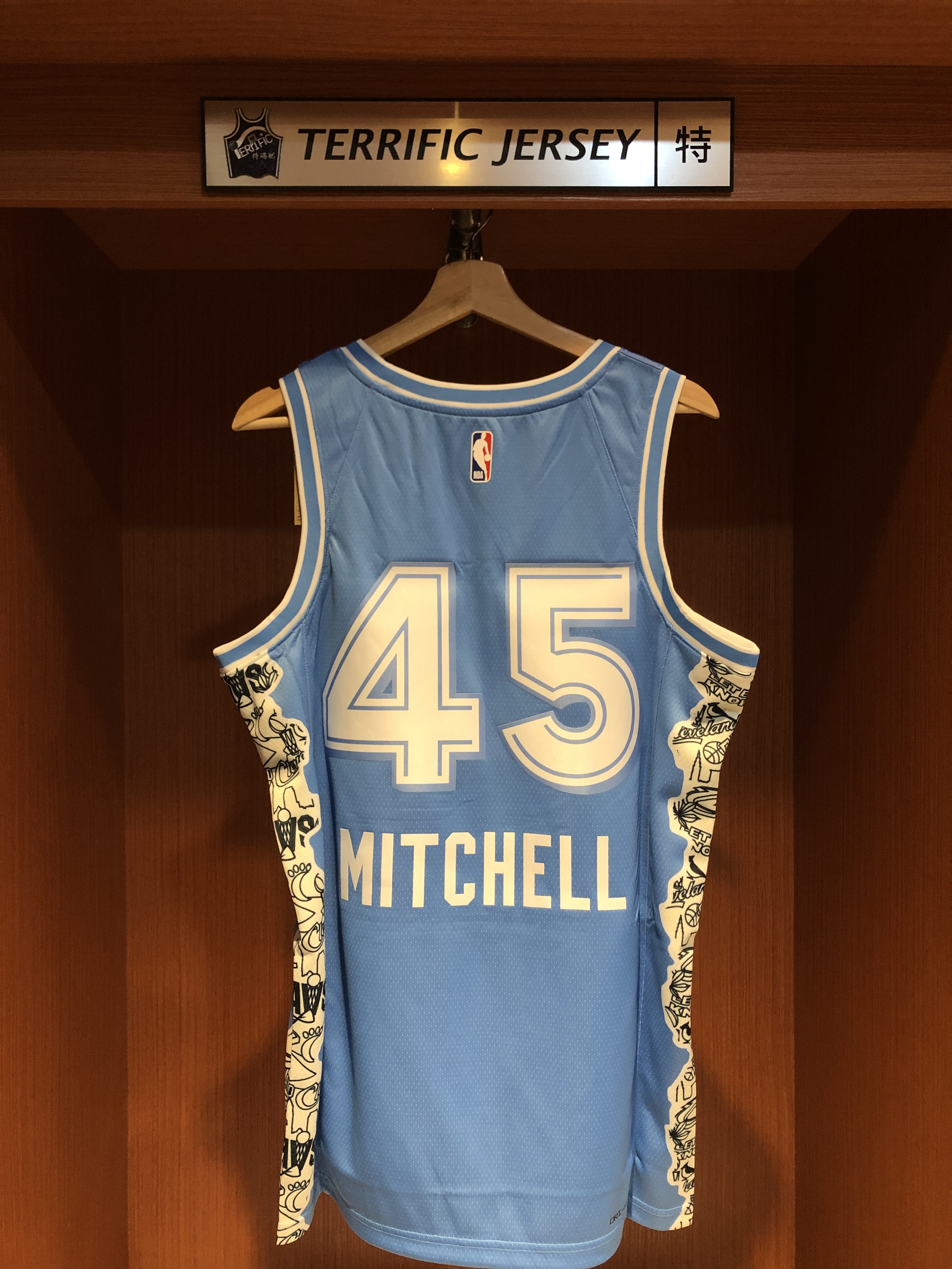 NBA球衣 Donovan Mitchell 克里夫蘭騎士城市 水藍 City Nike Swingman 球迷版 熱轉印 全新