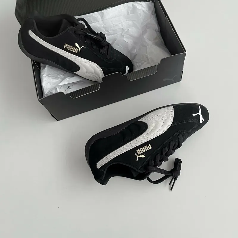 PUMA SPEEDCAT OG BLACK WHITE 大童裝女生碼