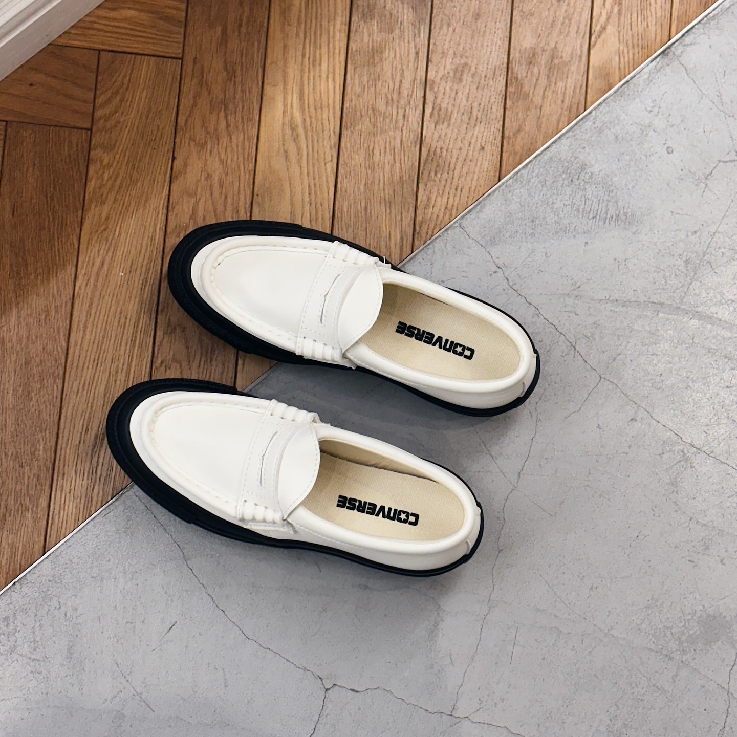 Converse All Star Chunk Loafer 日本限定 奶油 黑色 拱門 厚底 樂福鞋 31314200 31314201