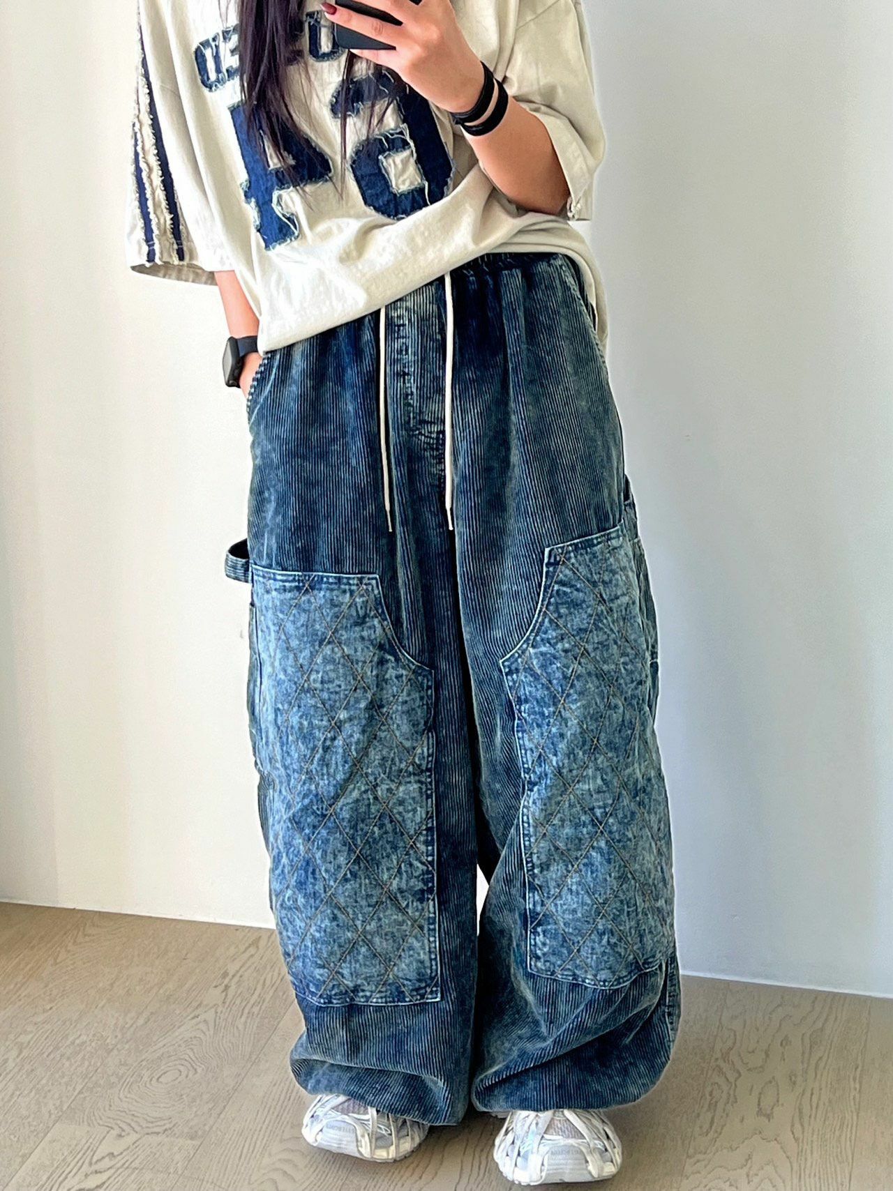 混色鬆身褲 UNUSED-038P