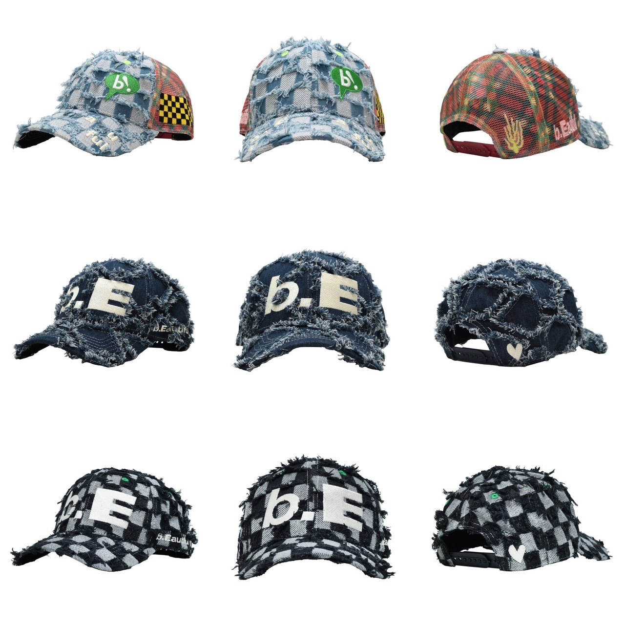 B.EAUTIFUL » b.E Hat 六分割帽卡車帽帽子