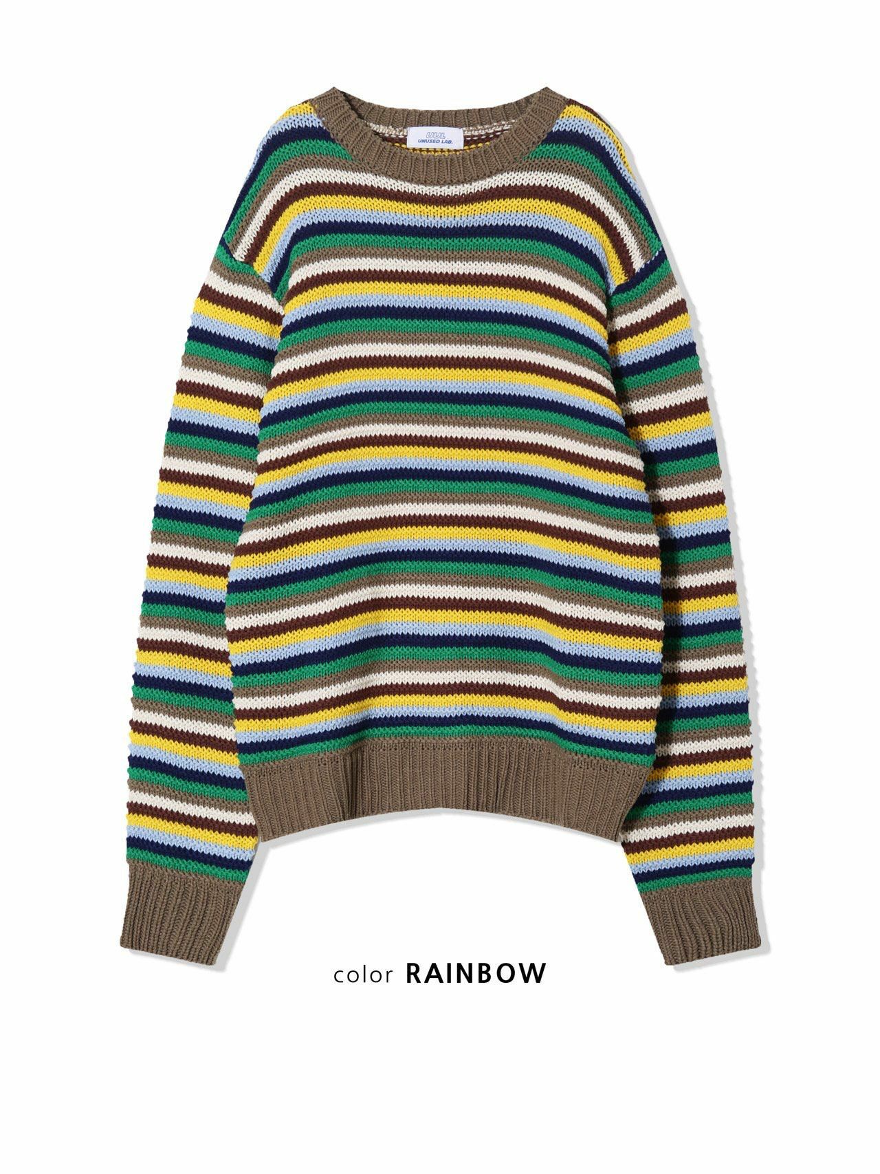 圓領橫間針織衫 UNUSED-046T