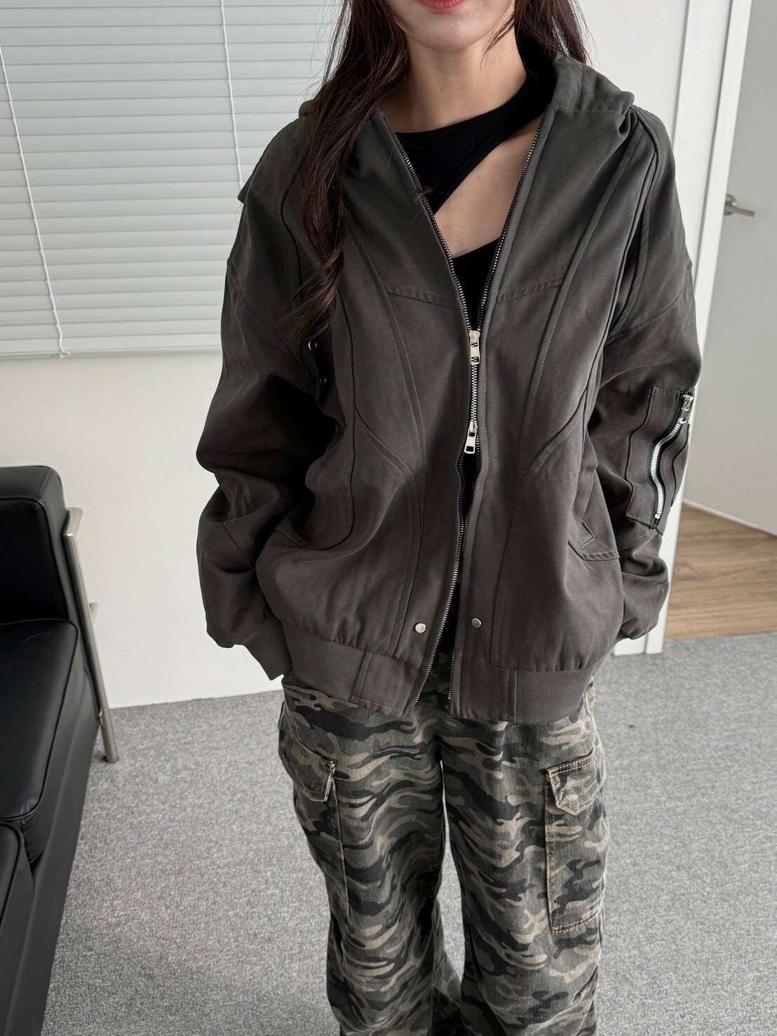 空降特種兵🖍️ 設計感重磅 連帽短版飛行外套 2colors