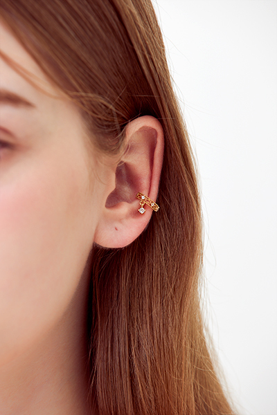 法式鏤空感垂墜鋯石(單支)