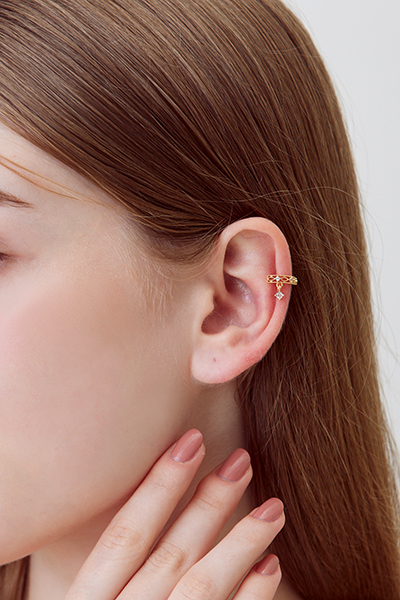 法式鏤空感垂墜鋯石(單支)