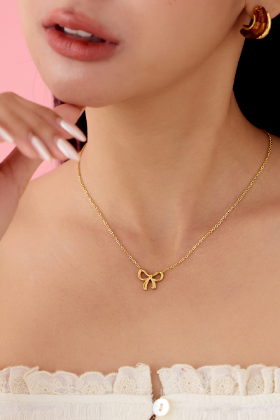 甜美蝴蝶結項鍊
